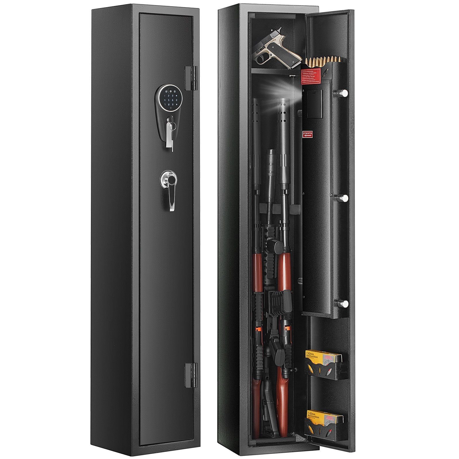 VEVOR 3 Gun Safe, Gun Security Cabinet with Lock & Digital Keypad ...