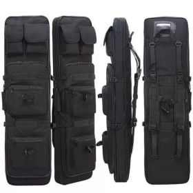 47" Tactical Rifle Bag Gun Range Padded Soft Carbine Backpack Carry Case BLACK