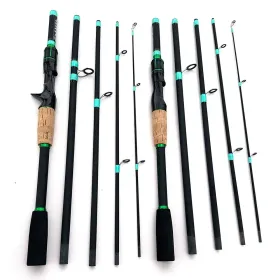 180cm/70.86inch 4 Section Fiberglass Spinner Baitcasting Fishing Rod M Tone Fish Pole Carp Fishing Tackle Accessories (Option: 180cm7086inch)