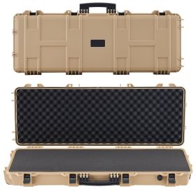 VEVOR Hard Rifle Case, Lockable Rifle Case with Pre-cut Foams, 42 in Movable Gun Storage with Wheels (Default: Default)